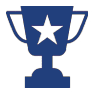 trophy icon for coed adult sports tournaments in Austin tx